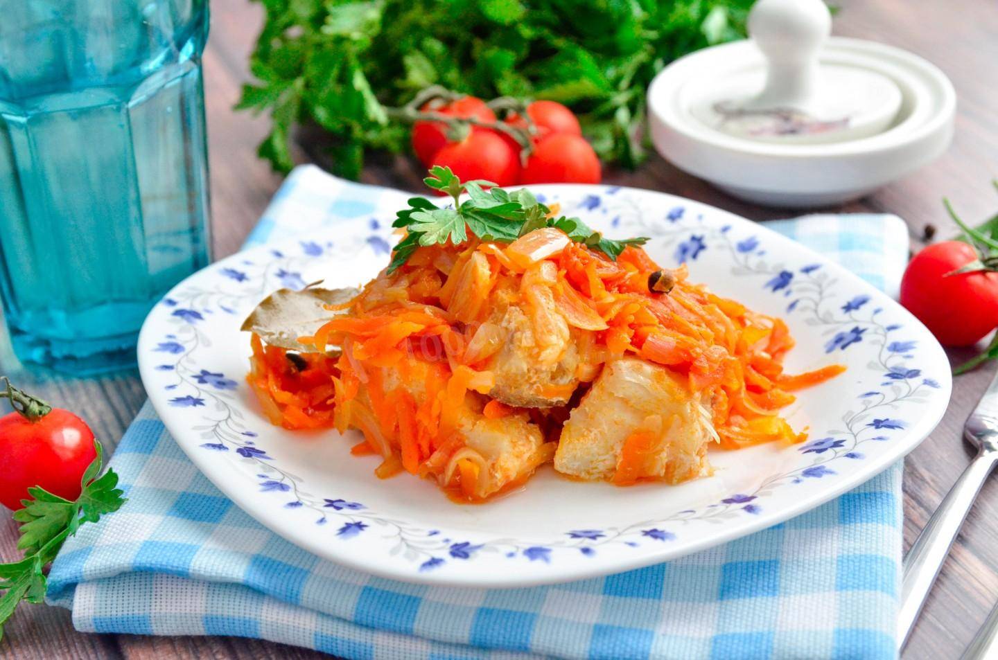Тушеная рыба с морковью и луком в томате рецепт с фото, видео вкусная кухня
