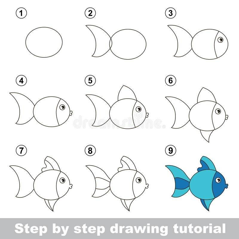 Как нарисовать рыбку: пошаговая техника рисования рыбки карандашом для начинающих (мастер-класс от художника)