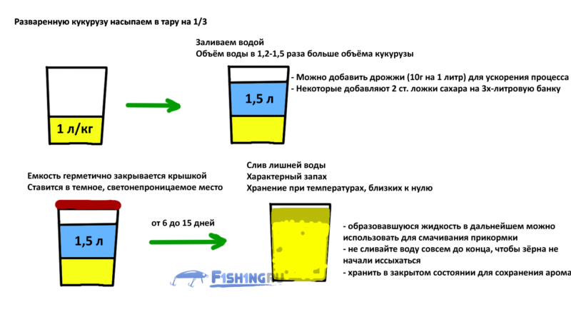 Ферментация кукурузы. Ферментированная кукуруза для рыбалки. Ферментирование кукурузы для рыбалки рецепт.