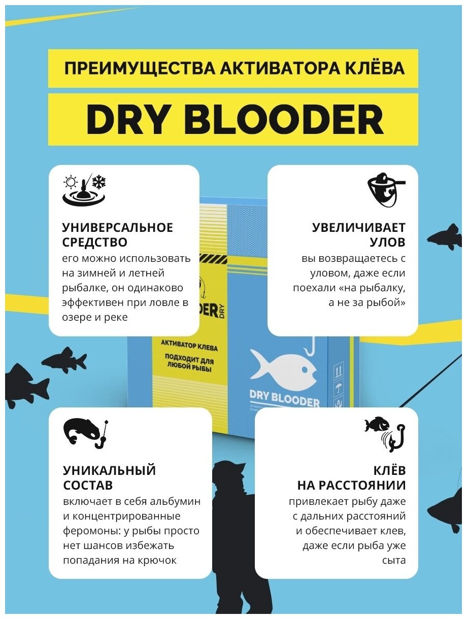 «dry blooder» («драй блудер») - обзор активатора клева. приманка для рыбы. официальный сайт