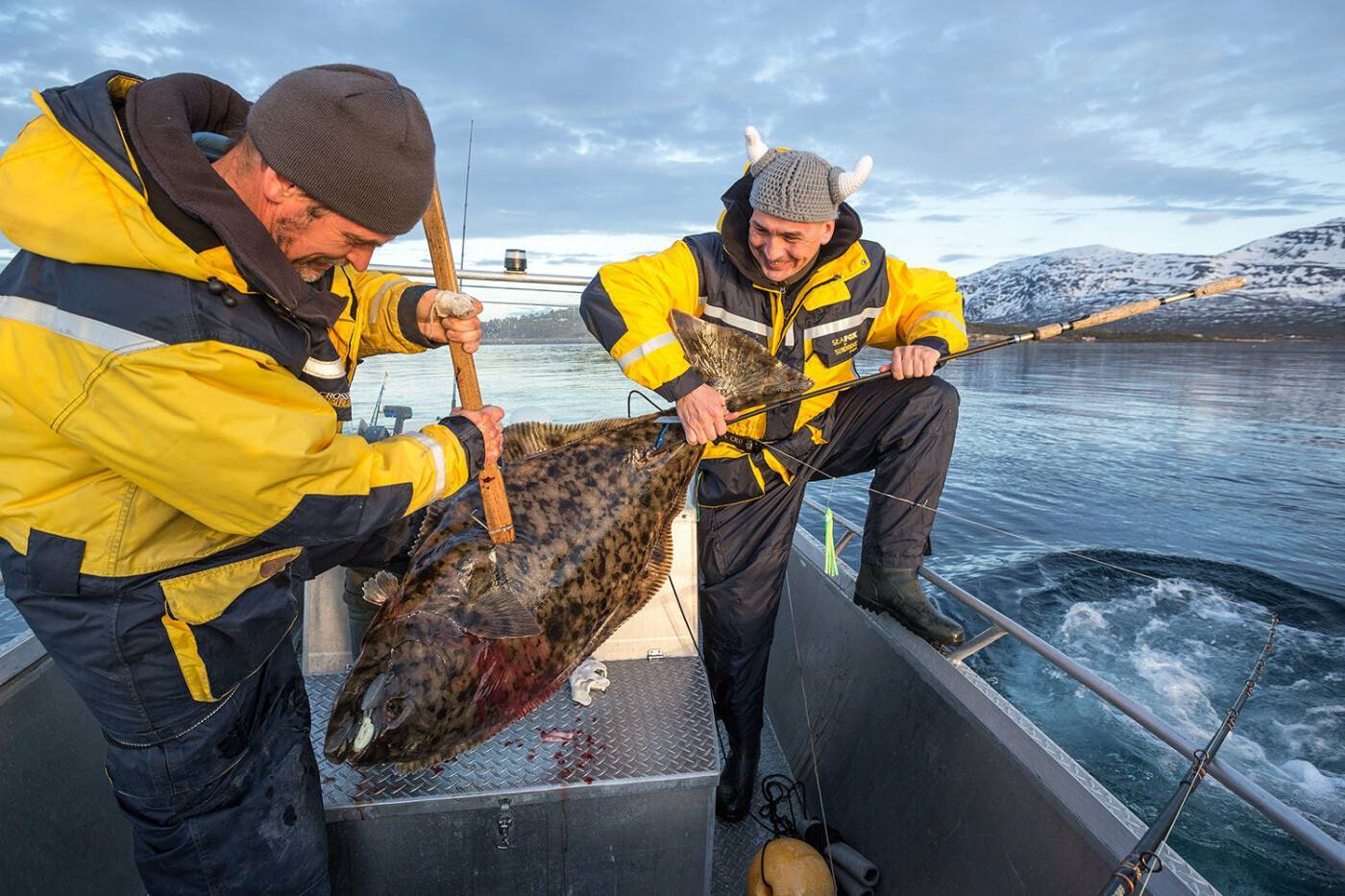 Рыбалка в северной норвегии. ловля палтуса.